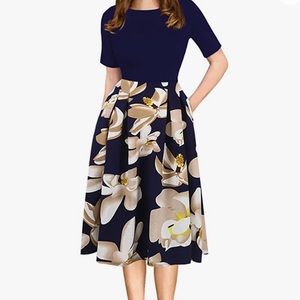Women’s fit and flare vintage style dress
